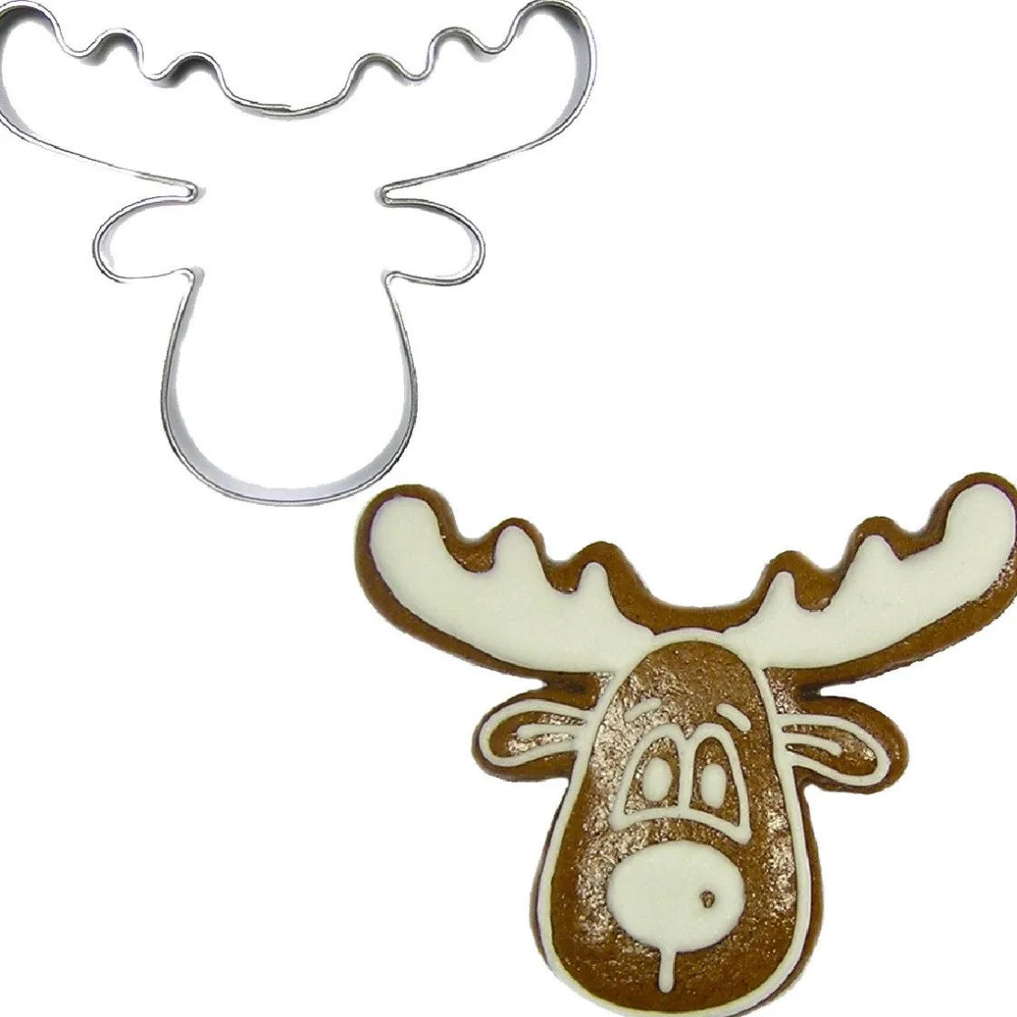 BrandNewCake Uitsteker Elandkop RVS 7cm* Figuur Stekers