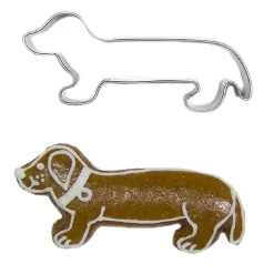 BrandNewCake Uitsteker Hond Teckel RVS 8cm* Figuur Stekers