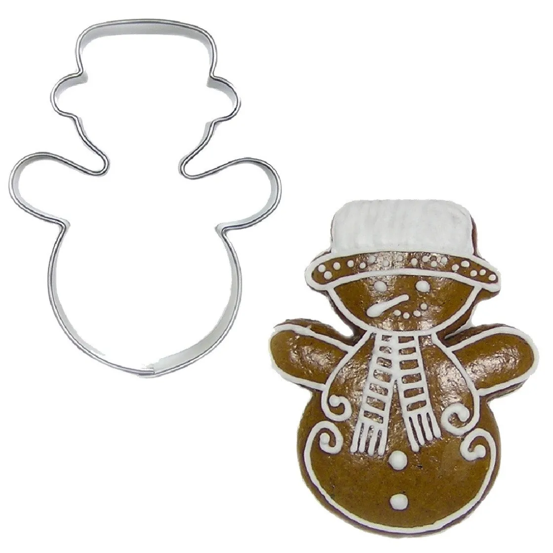 BrandNewCake Uitsteker Sneeuwpop RVS 6cm* Figuur Stekers