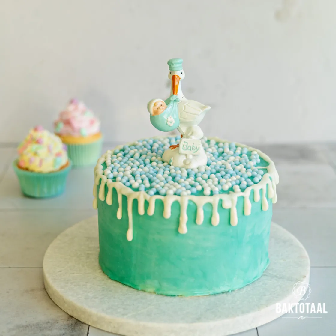 BrandNewCake Zachte Parels Blauw/Wit 60gr.* Eetbare Strooisels