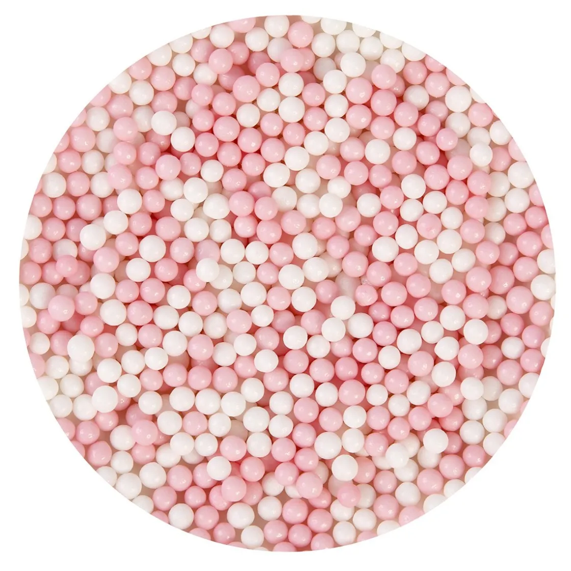 BrandNewCake Zachte Parels Roze/Wit 60gr.* Eetbare Strooisels