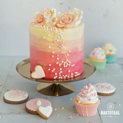 BrandNewCake Zachte Parels Roze/Wit 60gr.* Eetbare Strooisels