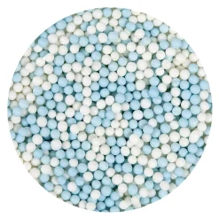 BrandNewCake Zachte Parels Blauw/Wit 500gram*** Eetbare Strooisels