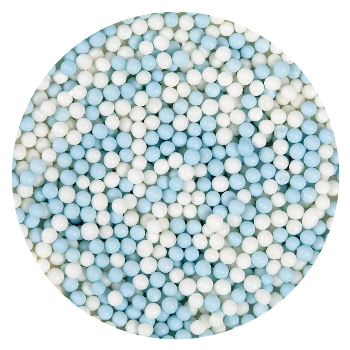 BrandNewCake Zachte Parels Blauw/Wit 500gram*** Eetbare Strooisels