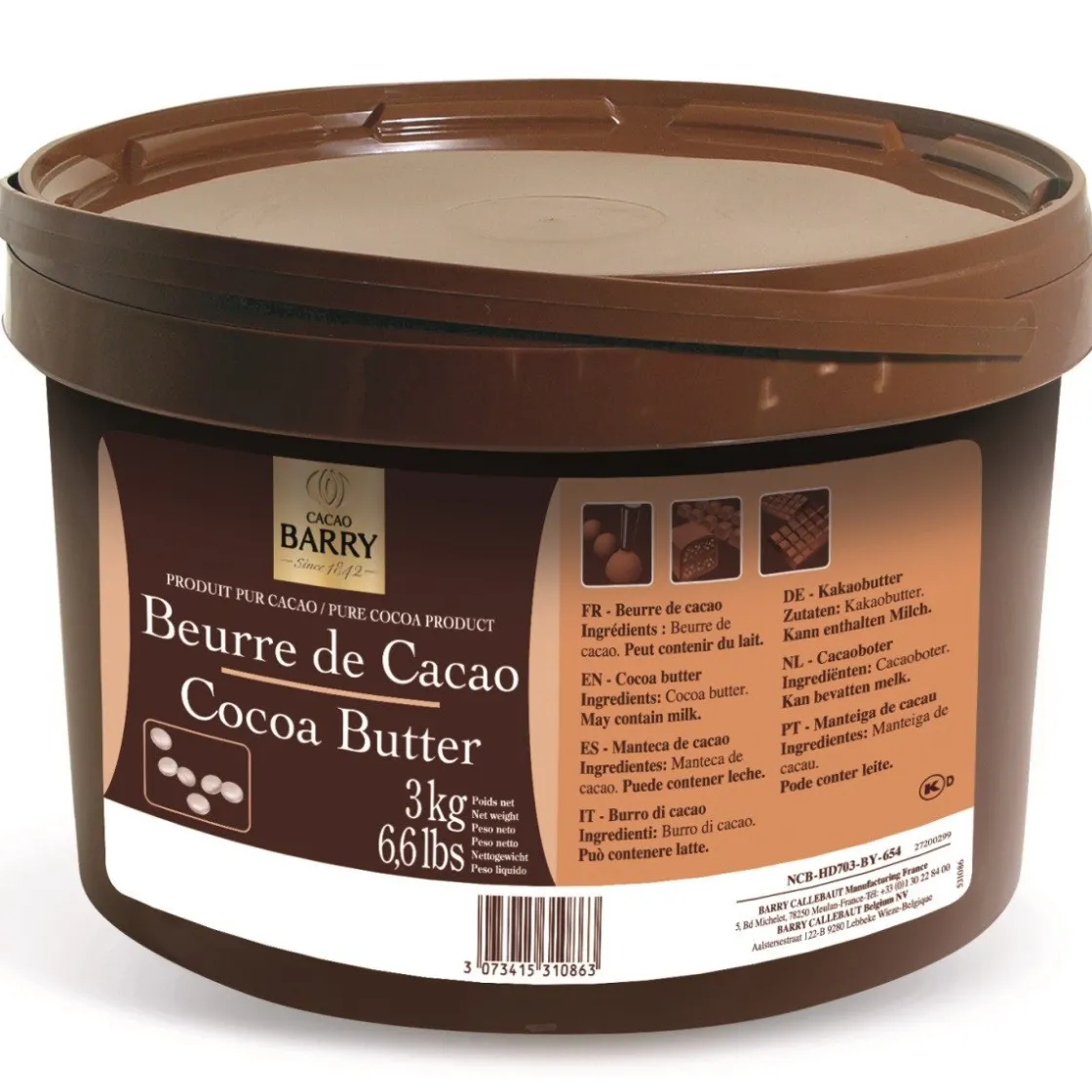 Callebaut Cacaoboter 3kg* Cacaoproducten