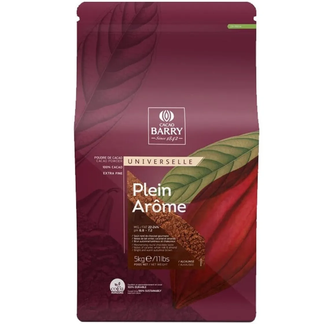 Callebaut Cacaopoeder Plein Arome 5kg* Cacaoproducten