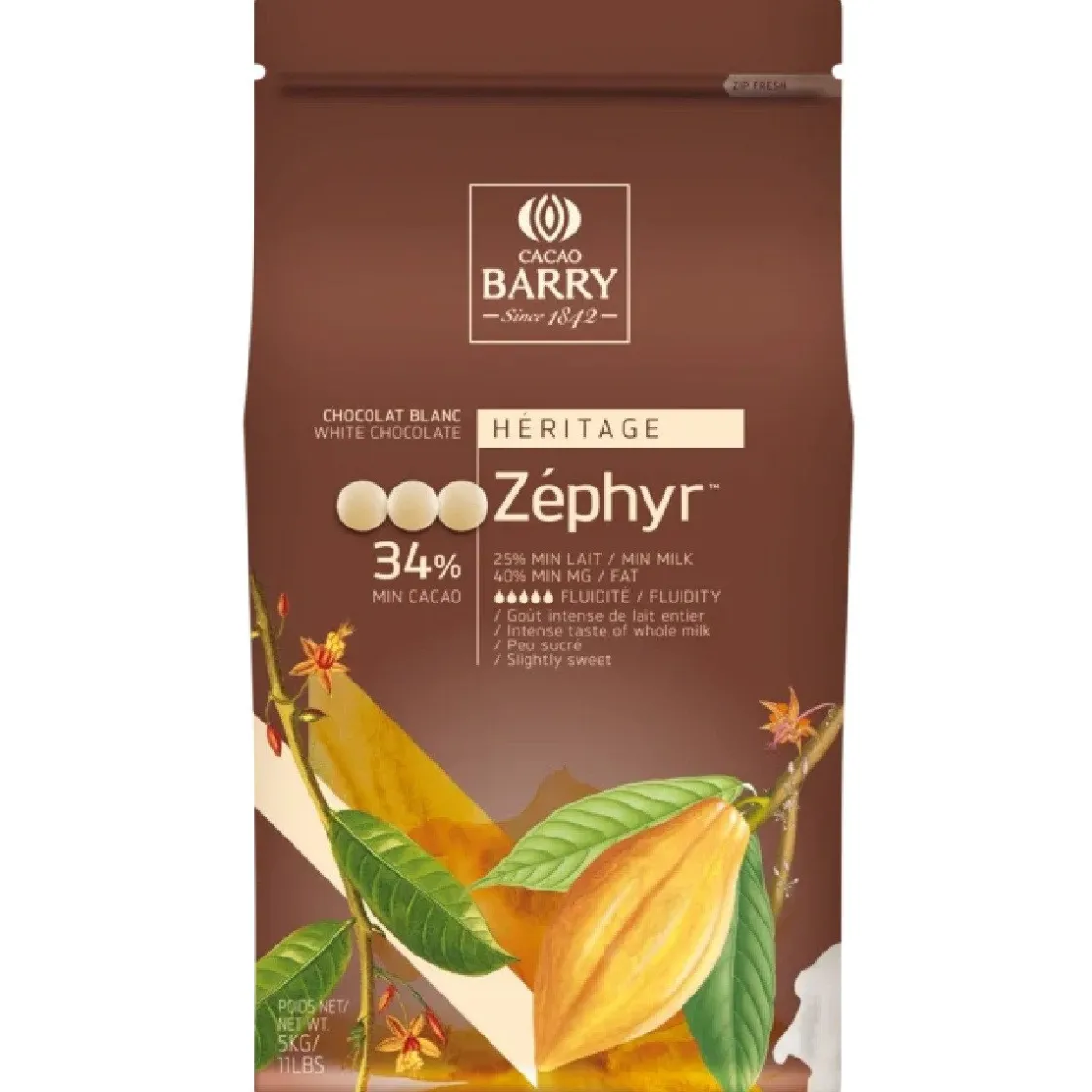 Callebaut Chocolade Callets Wit Zephyr (34%) 5kg* Chocolade|Chocolade Druppels