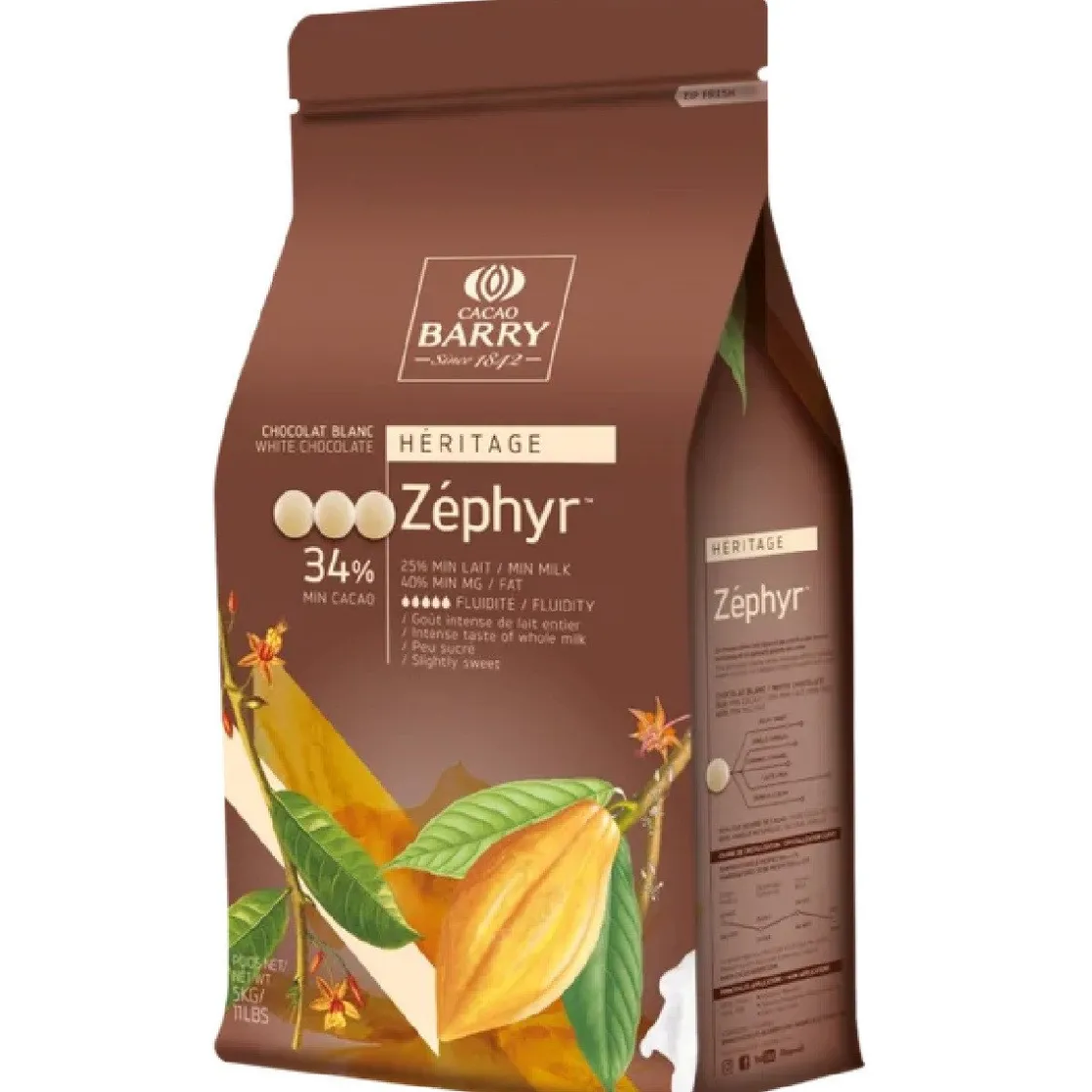 Callebaut Chocolade Callets Wit Zephyr (34%) 5kg* Chocolade|Chocolade Druppels