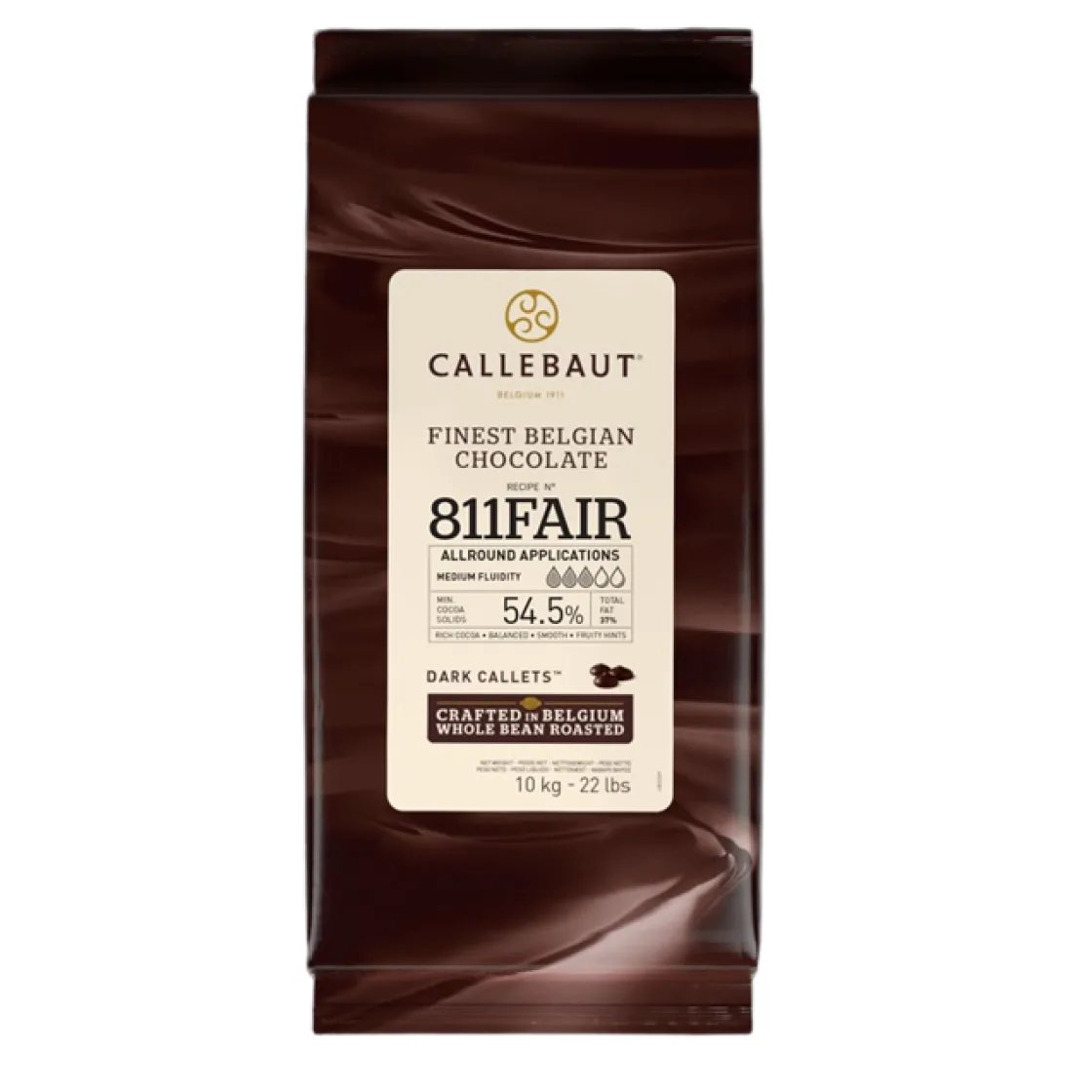 Callebaut Chocolade Callets Fairtrade Puur (811) 10 kg* Chocolade|Chocolade Druppels