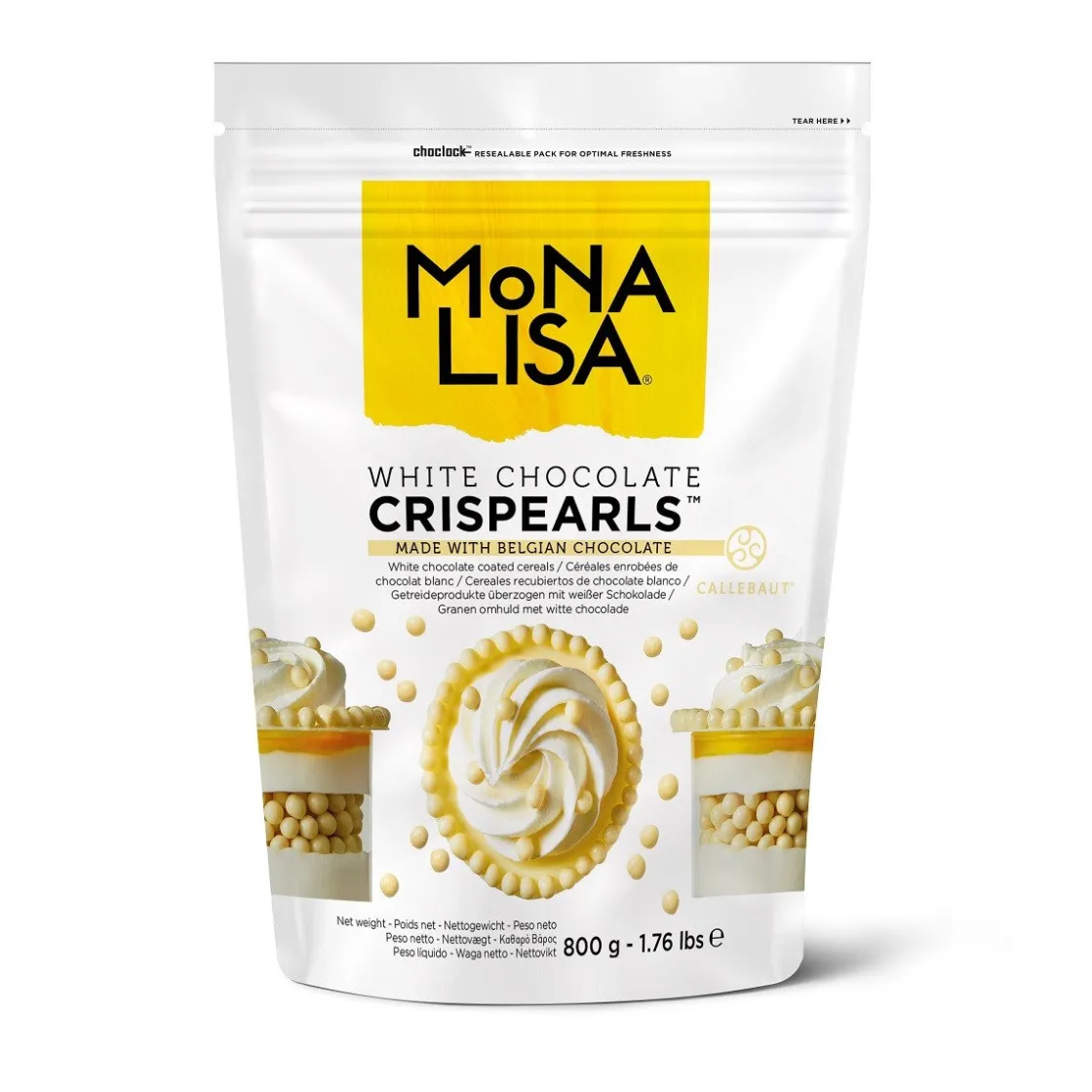 Callebaut Chocolade Crispy Pearls Wit 800 gram* Chocolade Decoraties|Ijsdips