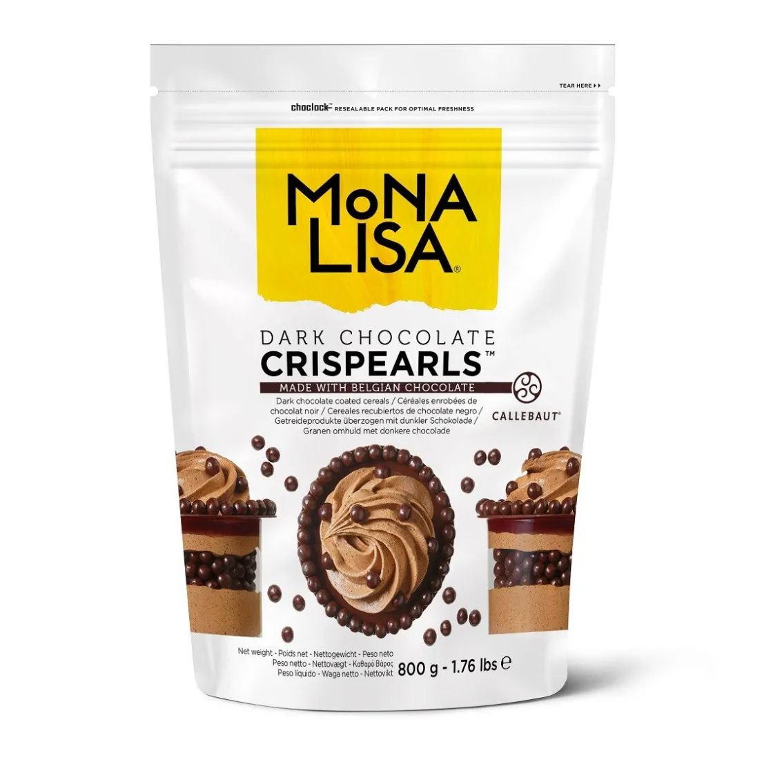 Callebaut Chocolade Crispy Pearls Puur 800 gram* Chocolade Decoraties|Ijsdips