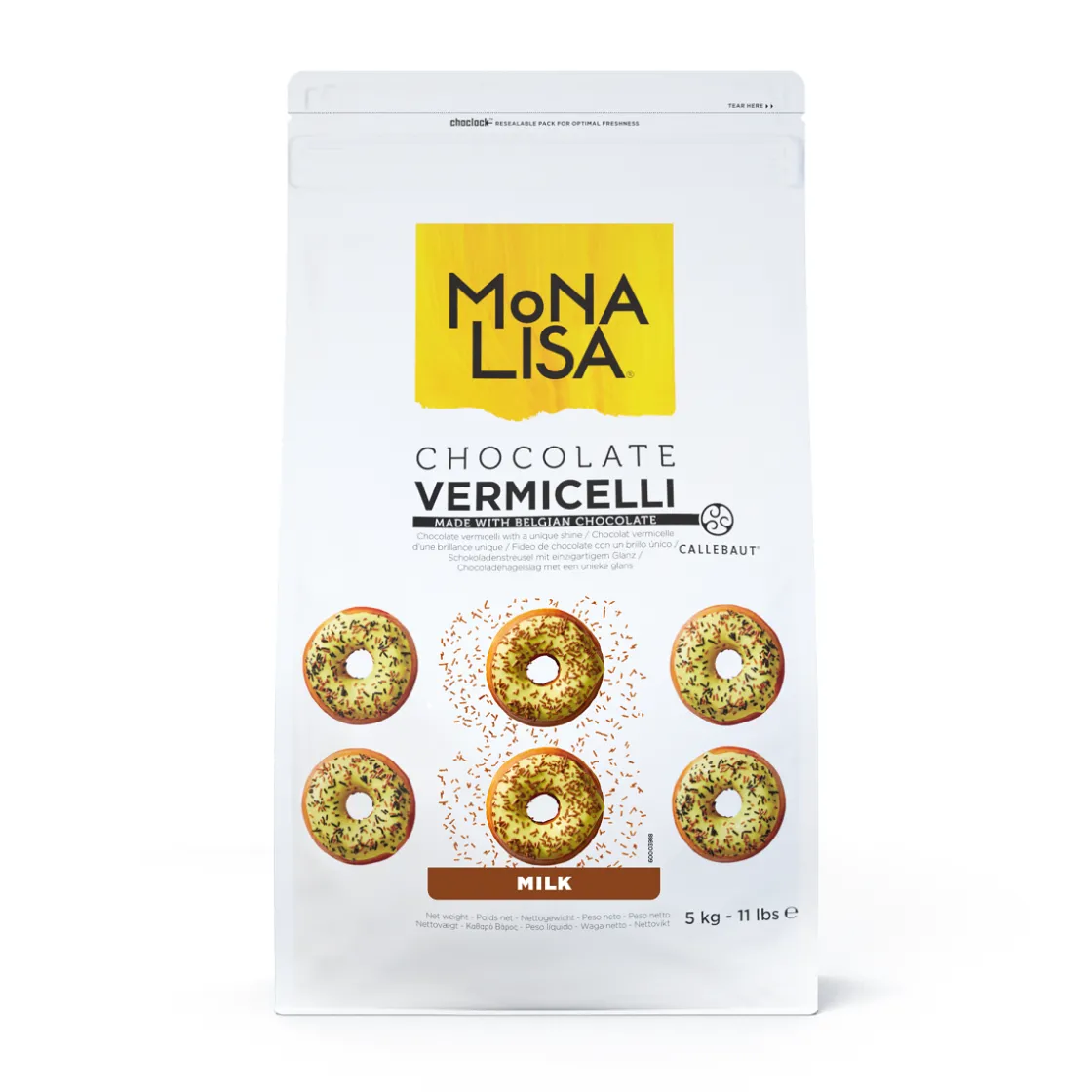 Callebaut Chocolade Vermicelli Melk 5kg* Chocolade Decoraties|Ijsdips