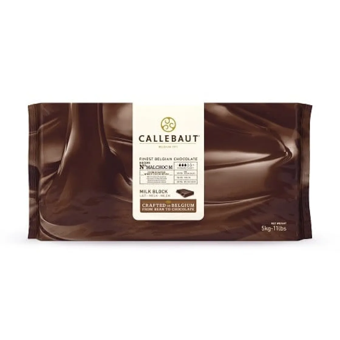 Callebaut Chocoladeblok Melk 5kg (zonder suiker)* Chocolade