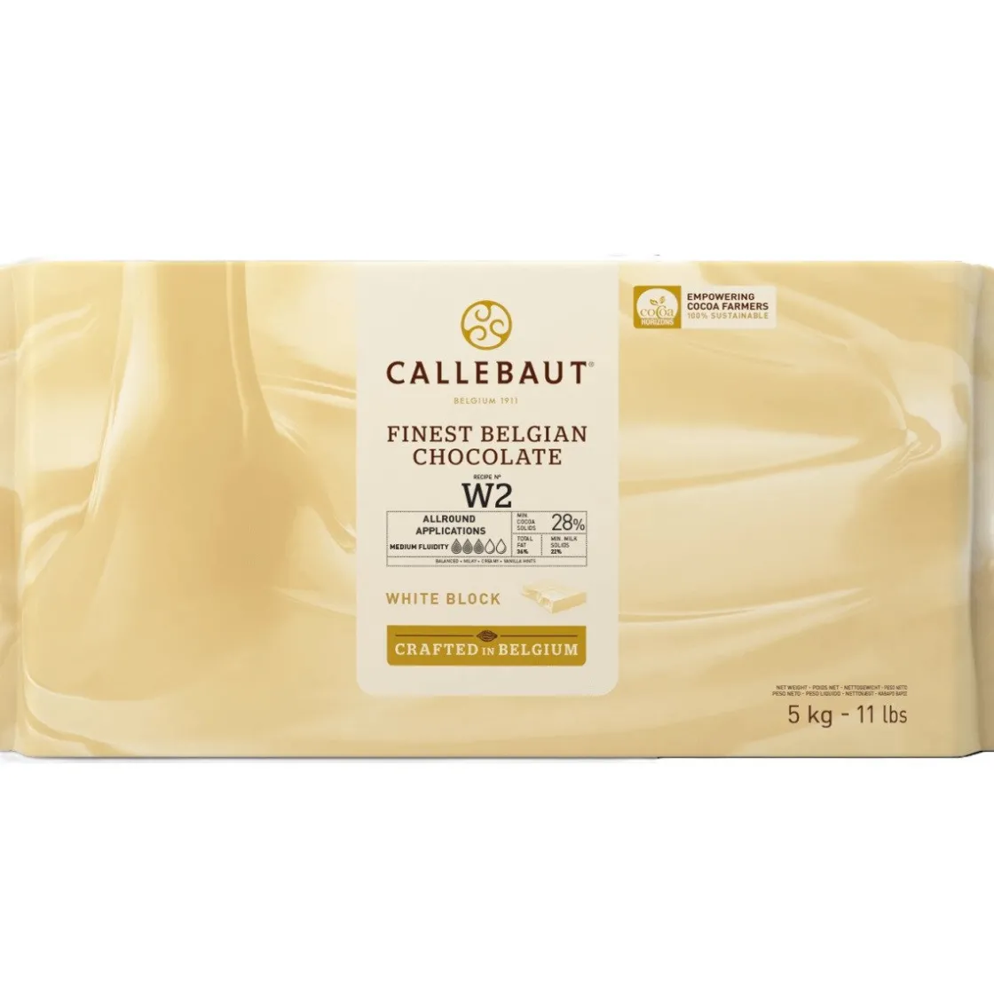 Callebaut Chocoladeblok Wit (W2) 5kg* Chocolade
