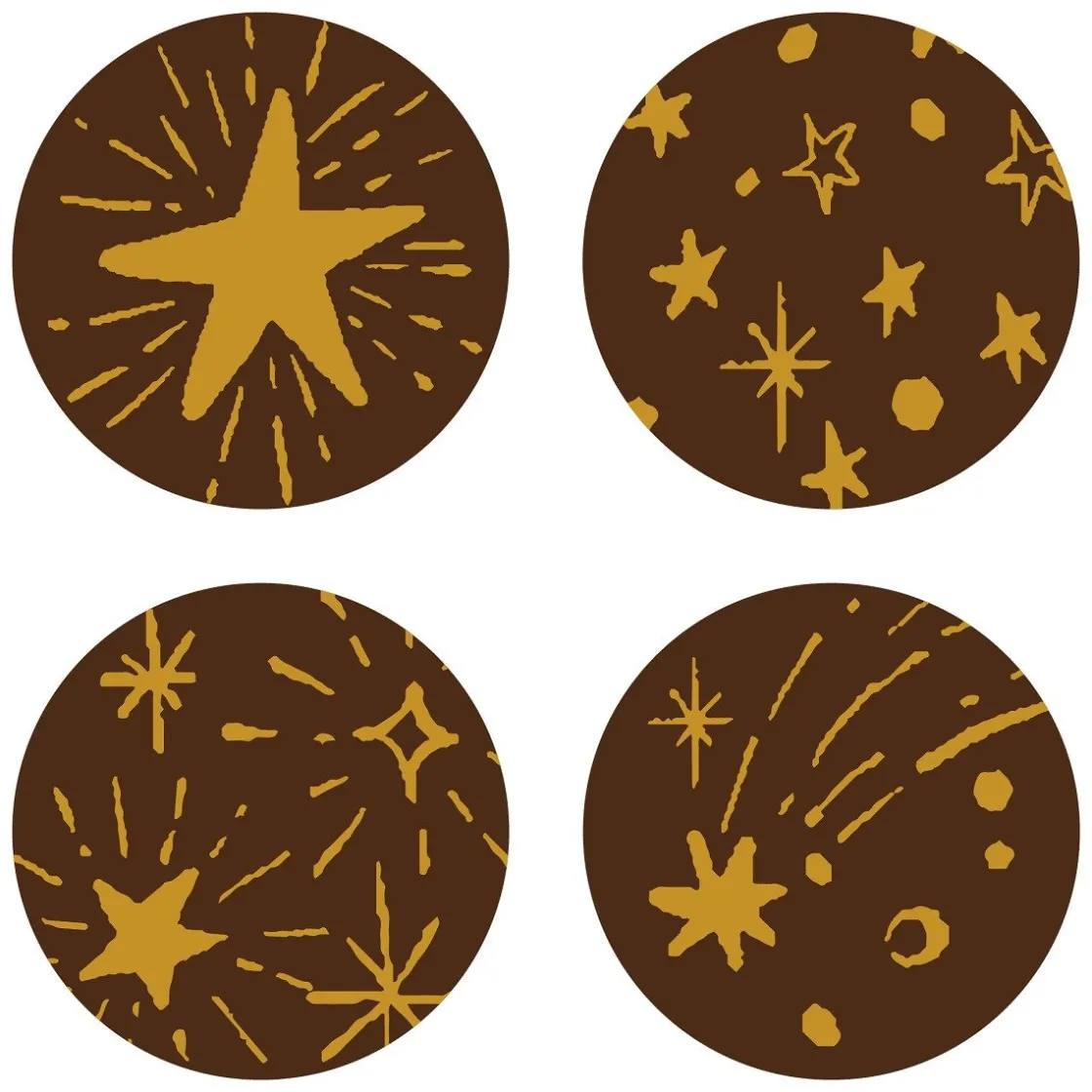Callebaut Chocoladedecoratie Sterren Rond 432st* Figuur Decoraties|Chocolade Decoraties