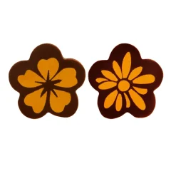Callebaut Chocoladedecoratie Gouden Bloemen 154st* Chocolade Decoraties|Chocolade Decoraties