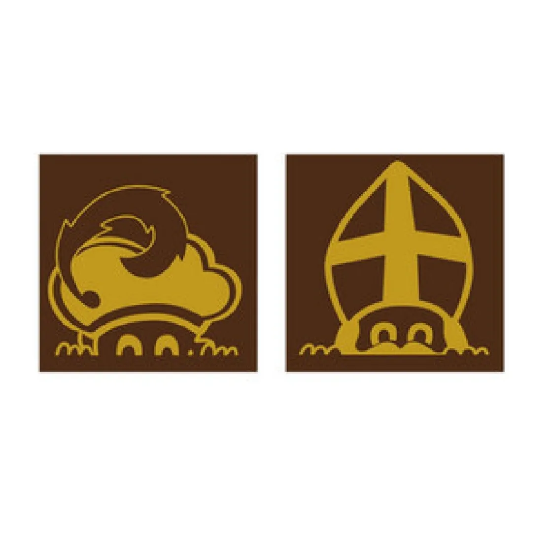 Callebaut Chocoladedecoratie Sint en Piet 252st.* Figuur Decoraties|Chocolade Decoraties