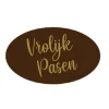 Callebaut Chocoladedecoratie Vrolijk Pasen Ovaal 224st.* Smaakstrips En Schildjes|Figuur Decoraties
