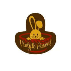 Callebaut Chocoladedecoratie Vrolijk Pasen Haasje 184st.* Smaakstrips En Schildjes|Chocolade Decoraties