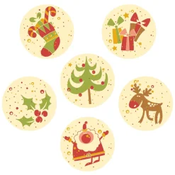 Callebaut Chocoladedecoratie Kerst Rond Ass. 252st* Figuur Decoraties|Chocolade Decoraties