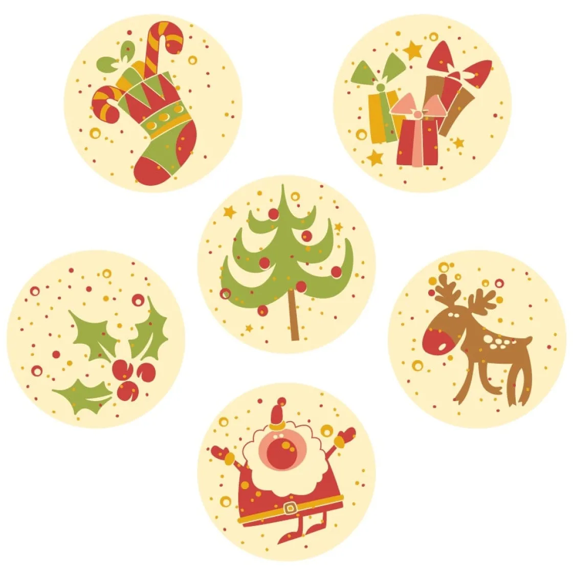 Callebaut Chocoladedecoratie Kerst Rond Ass. 252st* Figuur Decoraties|Chocolade Decoraties