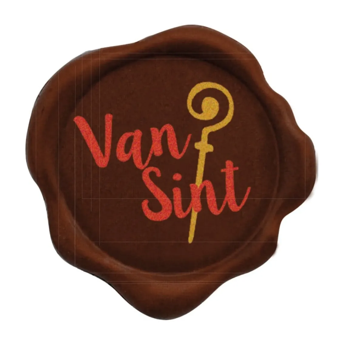 Callebaut Chocoladedecoratie Zegel Sint 70 st.* Figuur Decoraties|Chocolade Decoraties