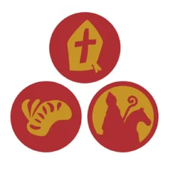 Callebaut Chocoladedecoratie Sint Set 252st.* Figuur Decoraties|Chocolade Decoraties