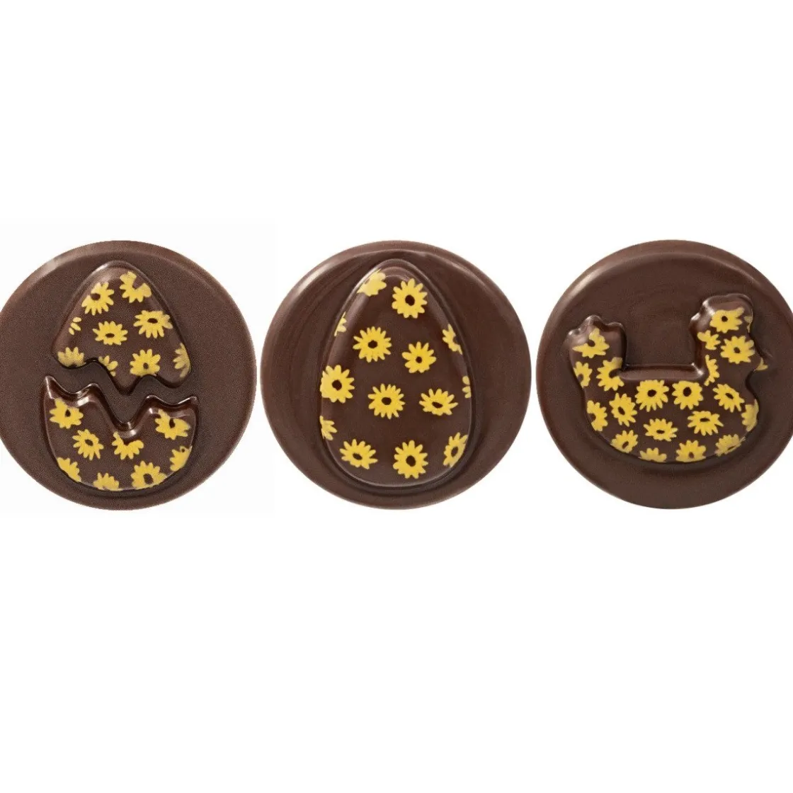 Callebaut Chocoladedecoratie Pasen 3D 96st.* Figuur Decoraties|Chocolade Decoraties