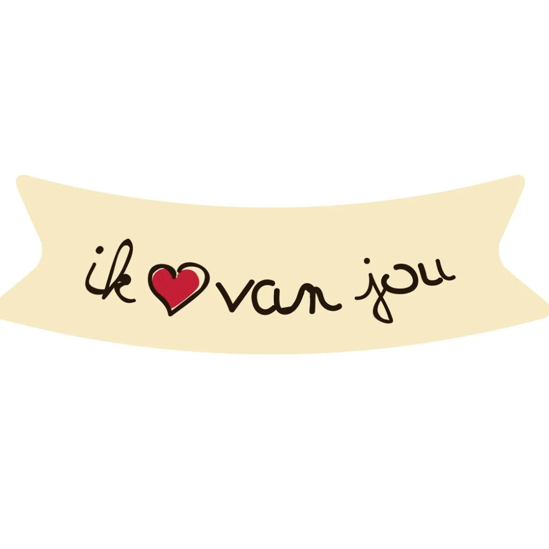 Callebaut Chocoladedecoratie Ik hou van jou 264st.* Chocolade Decoraties|Chocolade Decoraties