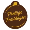 Callebaut Chocoladedecoratie Kerstbal Prettige Feestd. 252s* Smaakstrips En Schildjes|Figuur Decoraties