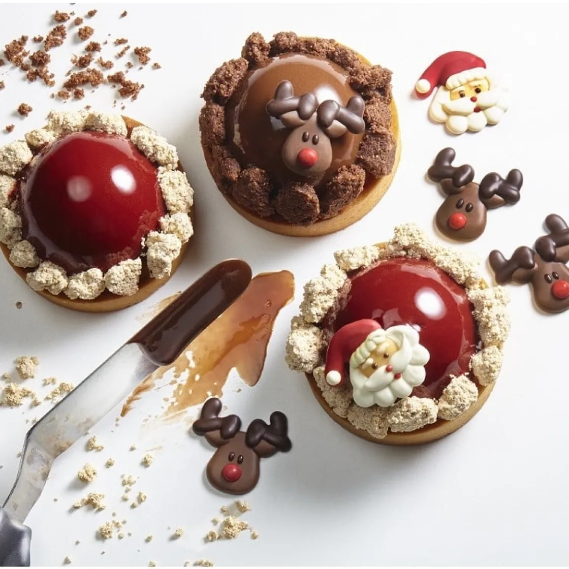 Callebaut Chocoladedecoratie Rendier 90st* Figuur Decoraties|Chocolade Decoraties