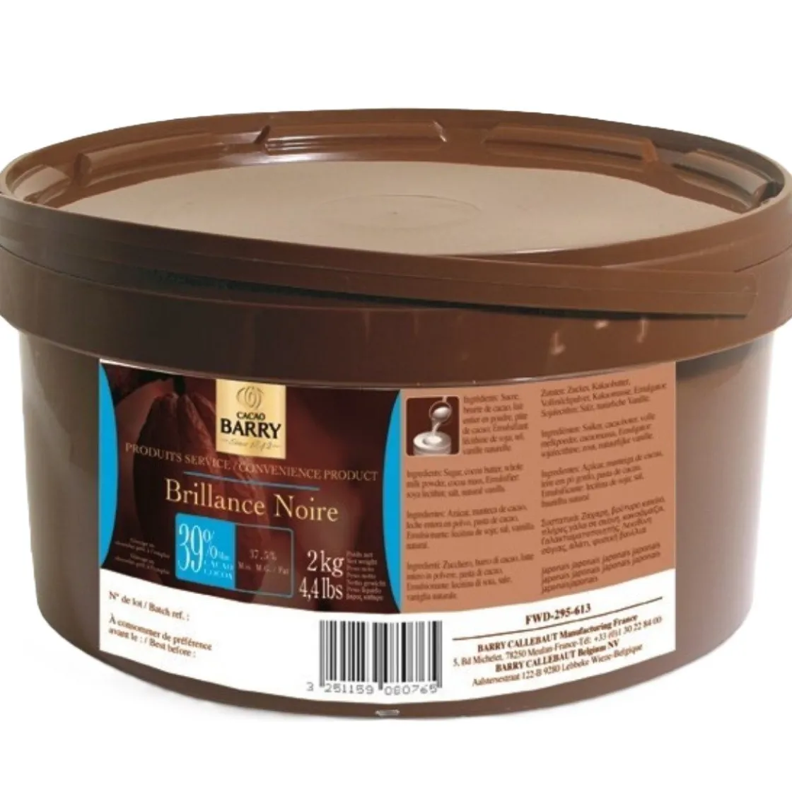 Callebaut Chocoladeglazuur Brilliance Noir 2kg* Glazuur