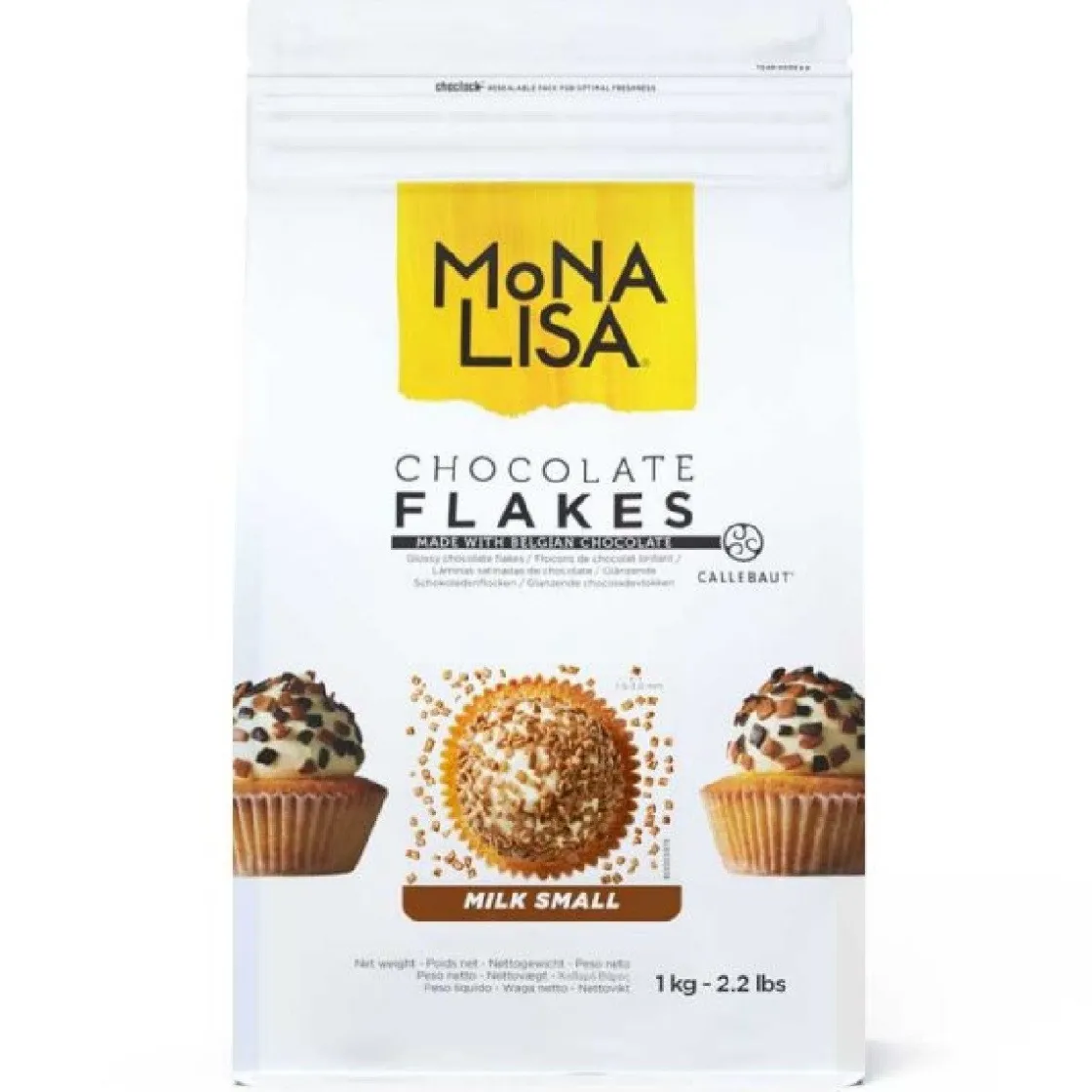 Callebaut Chocoladevlokken klein Melk 1 kg* Chocolade Decoraties|Ijsdips