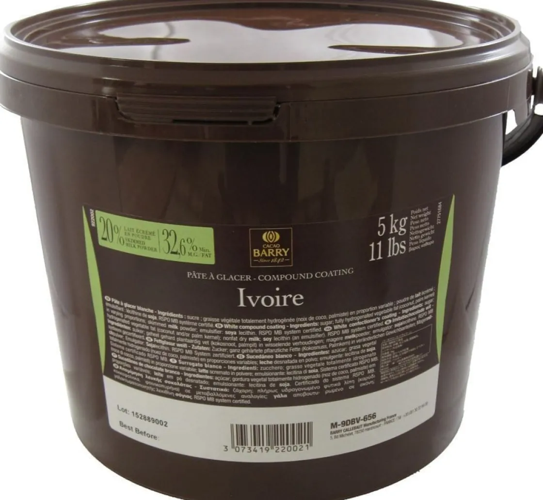 Callebaut Compound Coating Ivoor (Pate a Glacer) 5kg* Souplesse|Afdekgelei