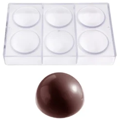 Chocolate World Chocolade Holvorm Halve Bol (6x) Ø70mm* Hol Vormen