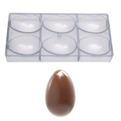 Chocolate World Chocolade Holvorm Ei Facet (6x) 86x56x30mm* Hol Vormen