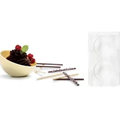 Decora Chocolade Holvorm Halve Bol (2x) Ø75 mm*** Hol Vormen