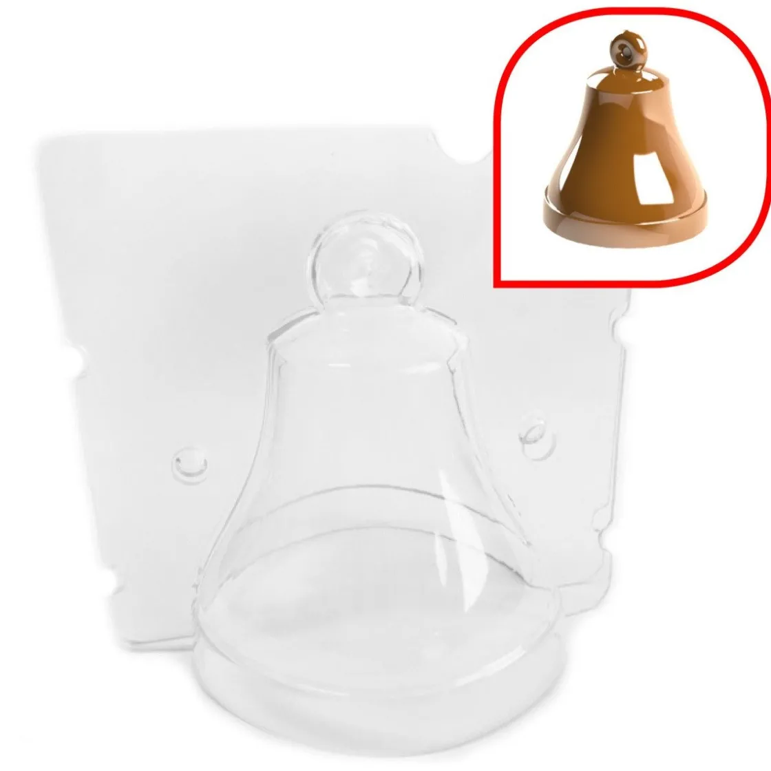 FriFri Chocolade Holvorm Klok 9,5cm* Hol Vormen