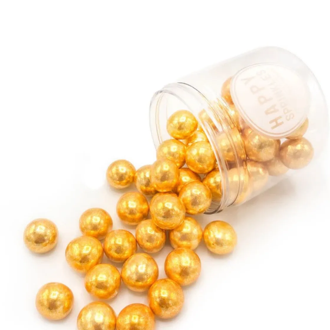 Happy Sprinkles Chocolade Parels XXL Vintage Gold 130g* Chocolade Decoraties|Chocolade Decoraties