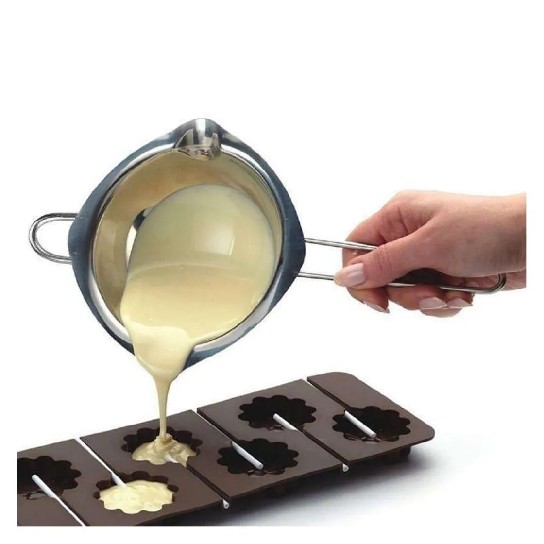 Overig Chocolade Smeltpan RVS Ø14cm* Couverture Smeltbakken