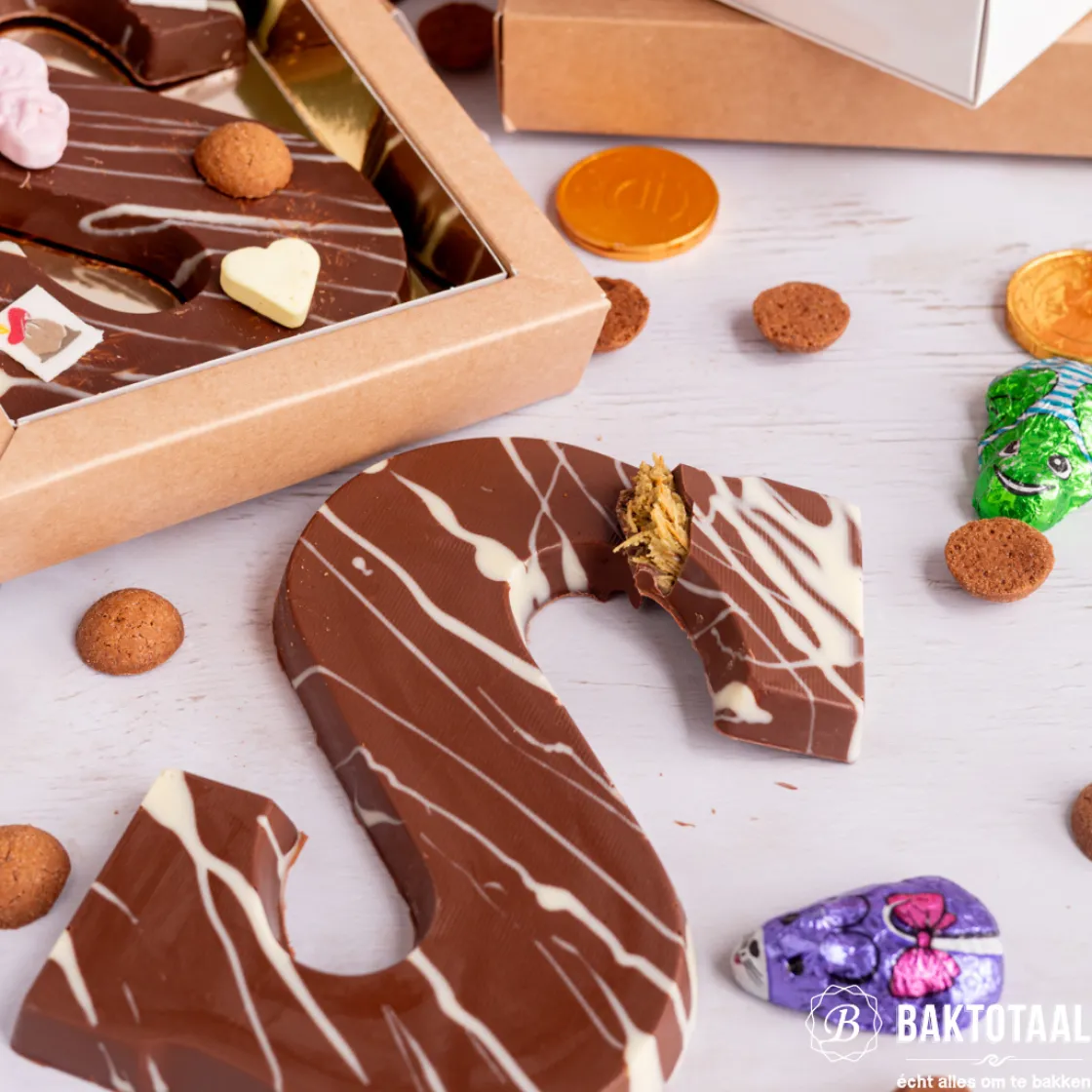Overig Chocoladebloklettervorm 200 gr. Letter S* Cijfer En Letter Vormen