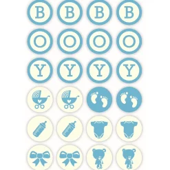 Overig Chocoladedecoratie Baby Boy Ø3cm 96st* Chocolade Decoraties|Chocolade Decoraties