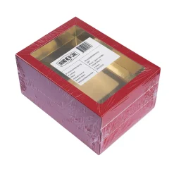 BrandNewCake Chocoladeletterdoos GK7 Rood / Goud 3st* Chocolade Verpakkingen|Chocoladeletterdozen