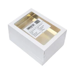 BrandNewCake Chocoladeletterdoos GK7 Wit / Goud 3st* Chocolade Verpakkingen|Chocoladeletterdozen