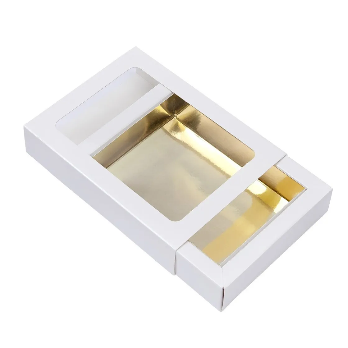 BrandNewCake Chocoladeletterdoos Klein GK1 Wit / Goud 26st* Chocolade Verpakkingen|Chocoladeletterdozen