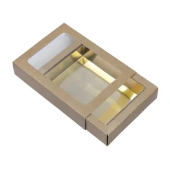 BrandNewCake Chocoladeletterdoos Klein GK1 Kraft / Goud 3st* Chocolade Verpakkingen|Chocoladeletterdozen