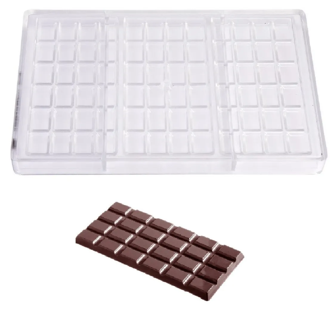 Chocolate World Chocolademal Tablet (3x) 156x77x8mm* Tabletten En Repen Vormen