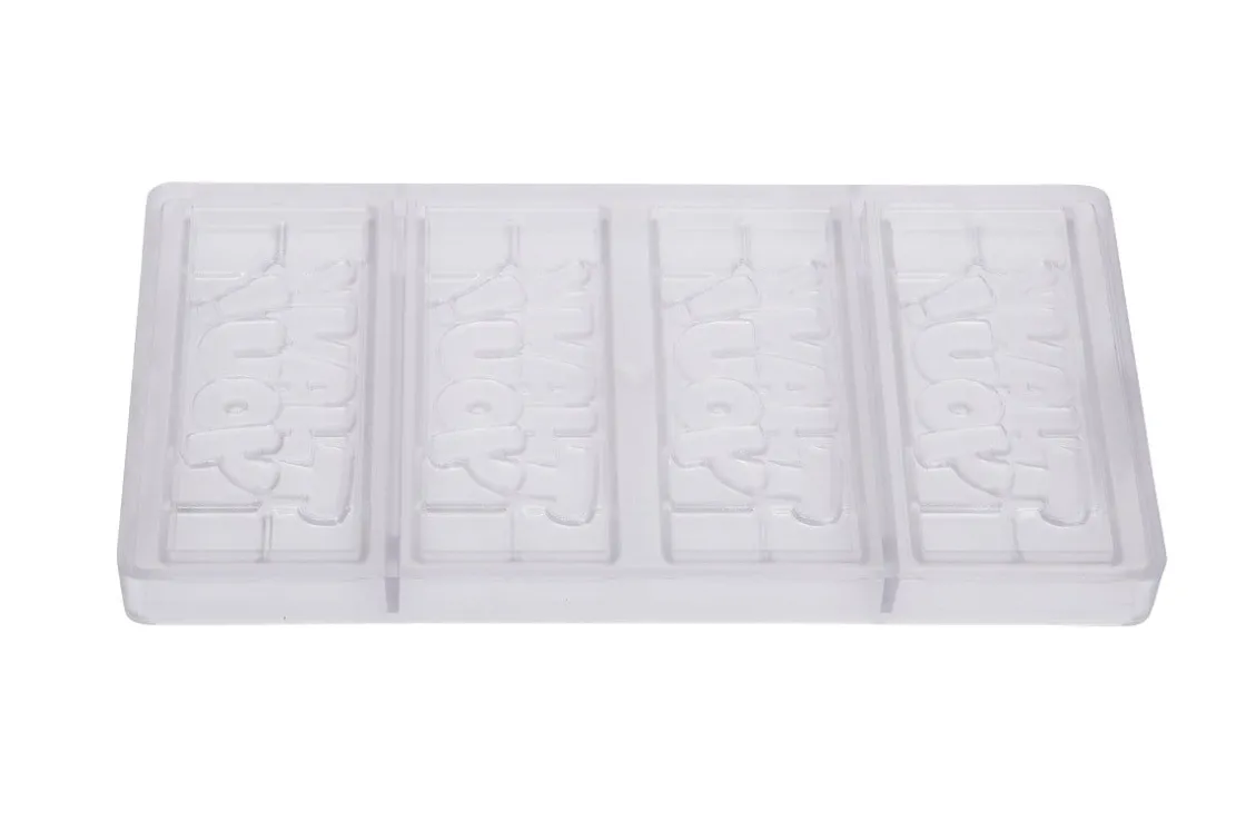 Chocolate World Chocolademal Tablet Thank You (4x) 118x50mm* Tabletten En Repen Vormen