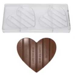 Chocolate World Chocolademal Tablet Hart (2x) 125x110x10mm* Tabletten En Repen Vormen