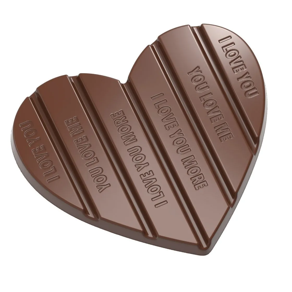 Chocolate World Chocolademal Tablet Hart (2x) 125x110x10mm* Tabletten En Repen Vormen